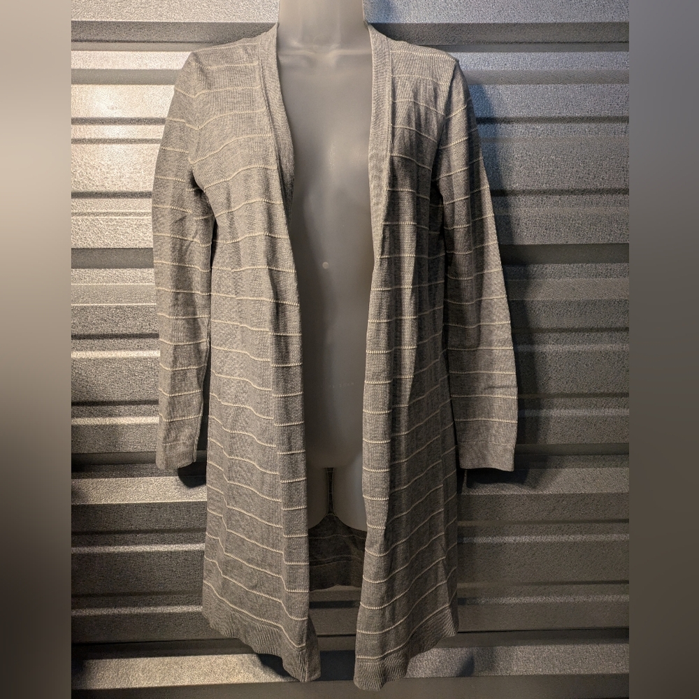 Talbots Gray Striped Women's Cardigan